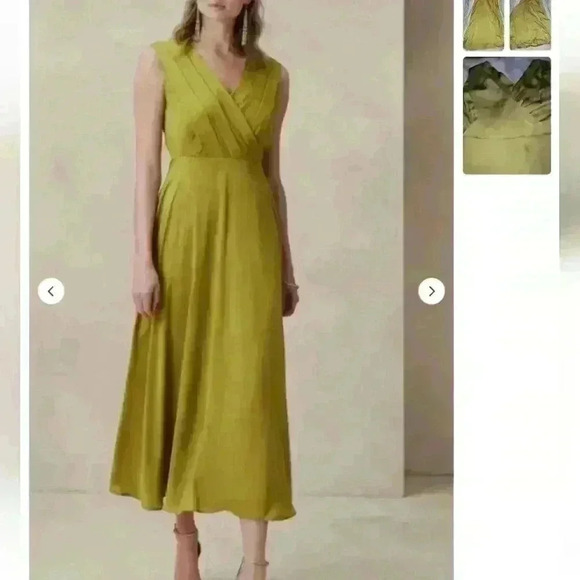 BANANA REPUBLIC PINTUCK BODICE MAXIh DRESS - Picture 7 of 9